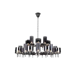 Montoya 30 Light Up Chandelier With Pearl Black Finish