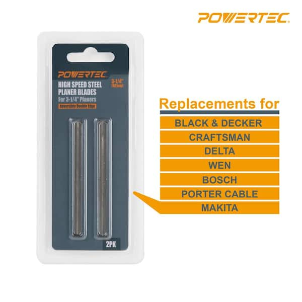 POWERTEC 3 1 4 in. High Speed Steel Hand Held Planer Blades for