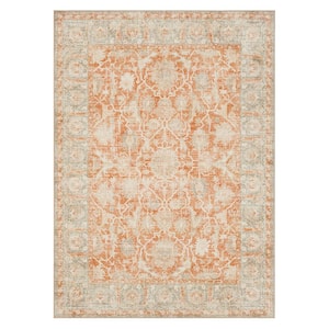 Paloma Terracotta 6 ft. 6 in. x 9 ft. Ornamental Indoor Area Rug