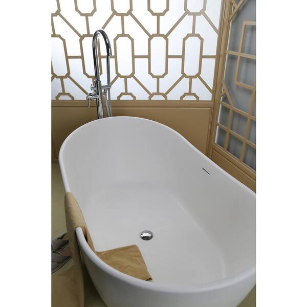 Barclay RTOVN64-OF-WH Howe 65 Resin Freestanding Tub