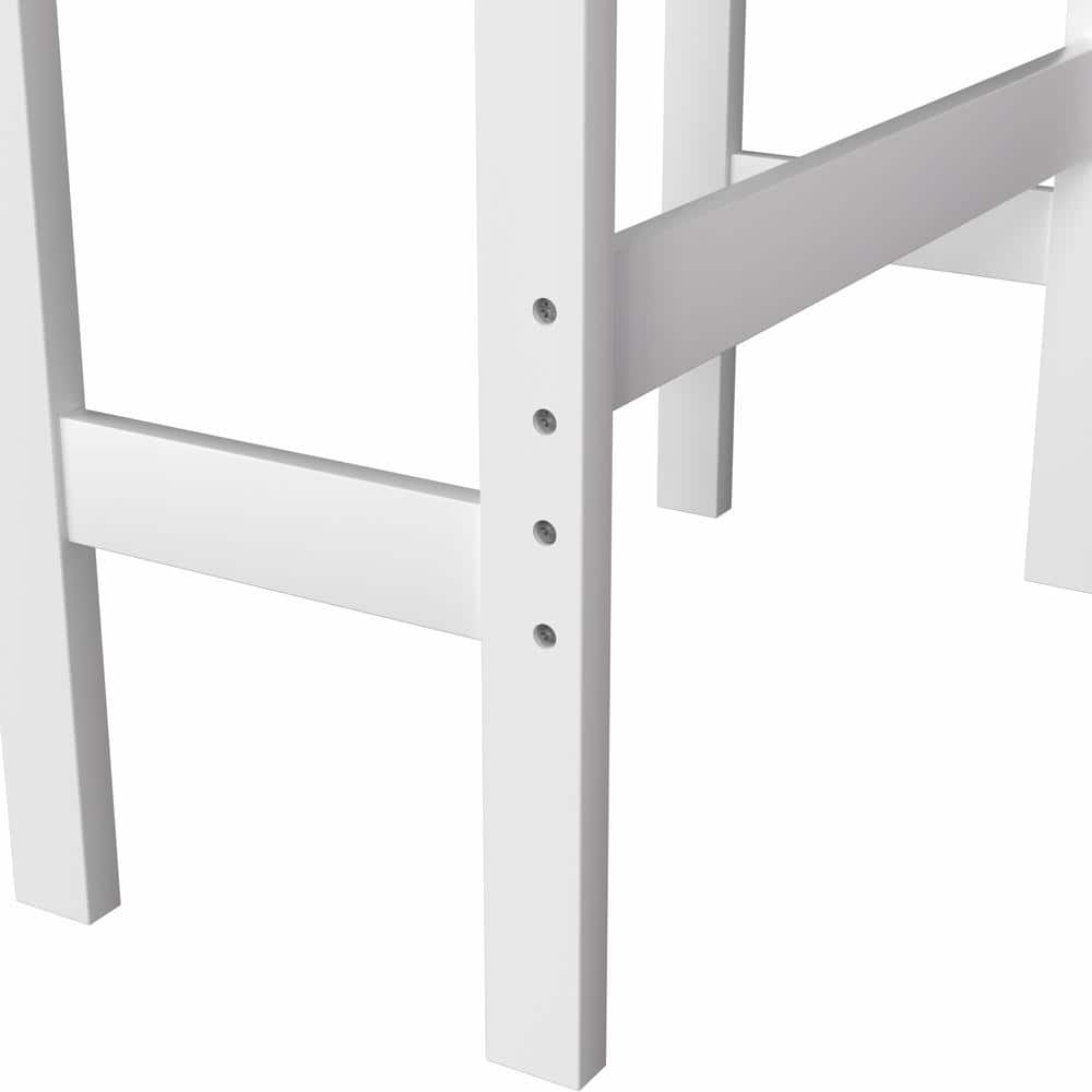 White Matte Freestanding Over-the-Toilet Storage Cabinet with Adjustable Shelves