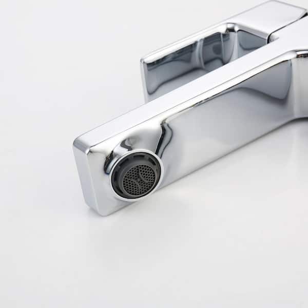 ZEPENGIA Single Handle Single Hole Bathroom Sink Faucet with Two