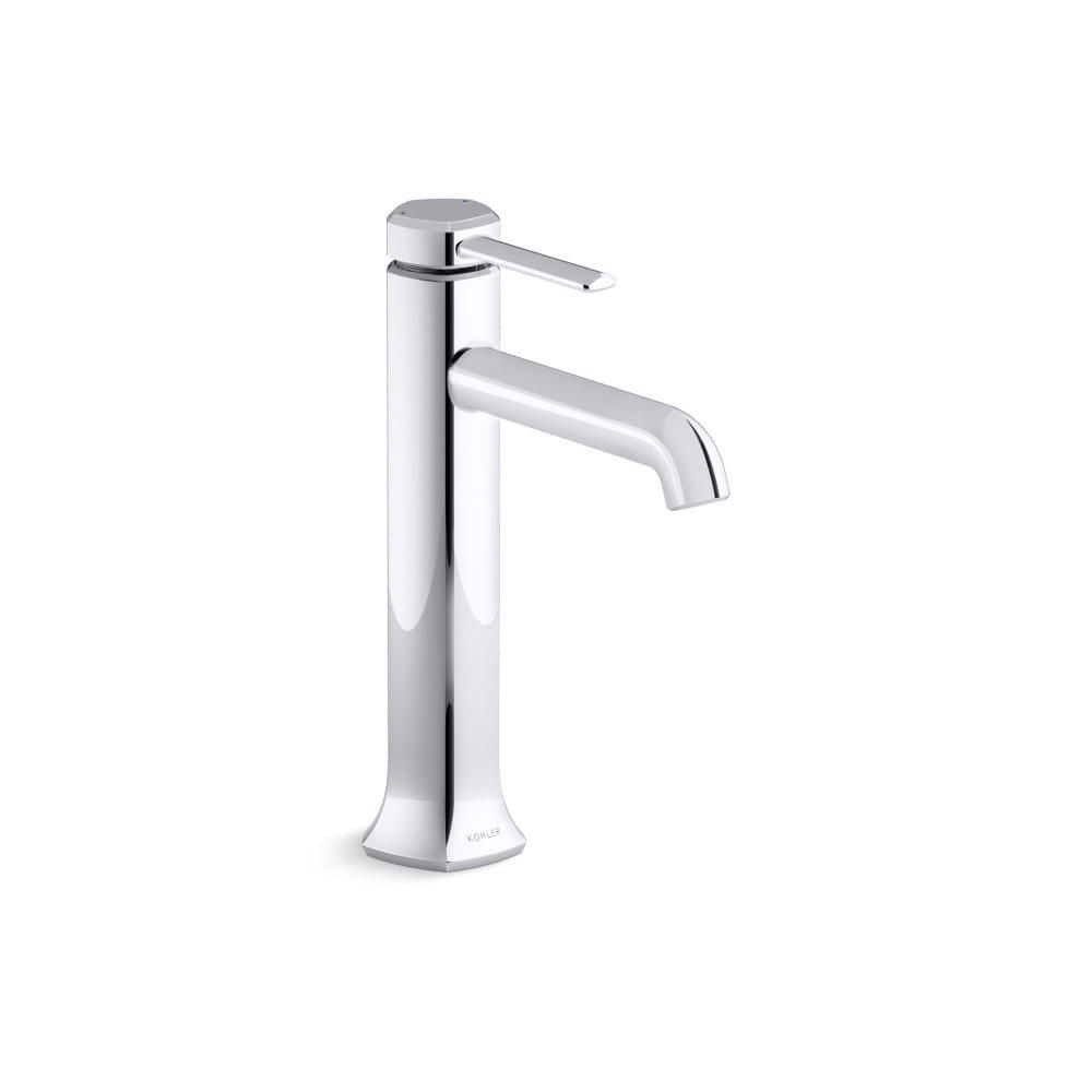 KOHLER Occasion Tall Single Handle Single Hole Bathroom Faucet In   Polished Chrome Single Hole Bathroom Faucets 27003 4 Cp 64 1000 