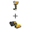 DEWALT Atomic 20-Volt Maximum Cordless Brushless 1/2 in. Impact Wrench with 1.7 Ah POWERSTACK Battery and Charger DCF921BWCBP034C