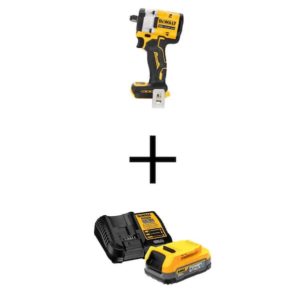 DEWALT Atomic 20-Volt Maximum Cordless Brushless 1/2 in. Impact Wrench with 1.7 Ah POWERSTACK Battery and Charger