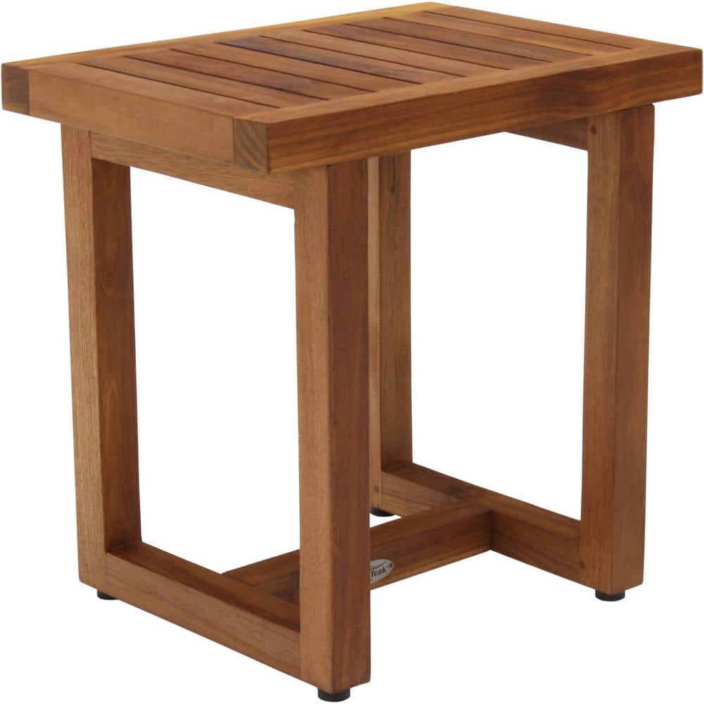 Eco-Friendly Teak Spa Shower Bench - 18" Indoor/Outdoor