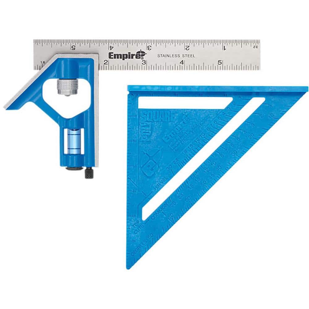 Empire 6 in. Pocket Combination Square and 7 in. Polycast Rafter Square 2-Piece Kit