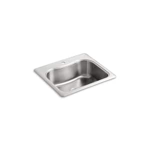 Staccato Drop-In Stainless Steel 25 in. 1-Hole Single Bowl Kitchen Sink