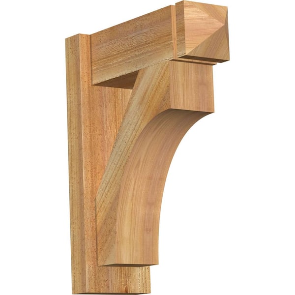 Ekena Millwork 6 in. x 20 in. x 16 in. Western Red Cedar Westlake Arts and Crafts Rough Sawn Outlooker