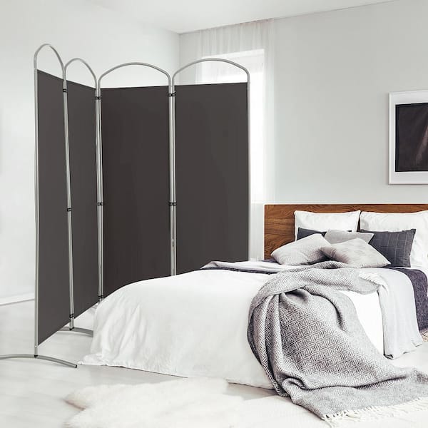 Costway 4 Panels Folding Room Divider 6 Ft Tall Fabric