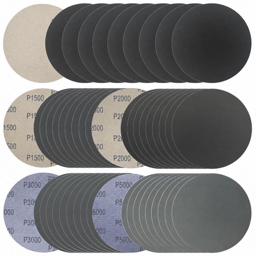 6 Inch Wet Dry Sanding Discs with Hook and Loop Waterproof Silicon Carbide 1000 1500 2000 3000 5000 Assorted Grit 50 pcs price history on PriceWatchPro