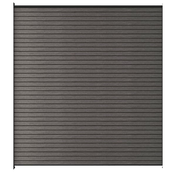 UltraEasy Fencing 6 ft. H x 6 ft. W Argentinian Silver Gray Composite Horizontal Fence Section with Black Frame