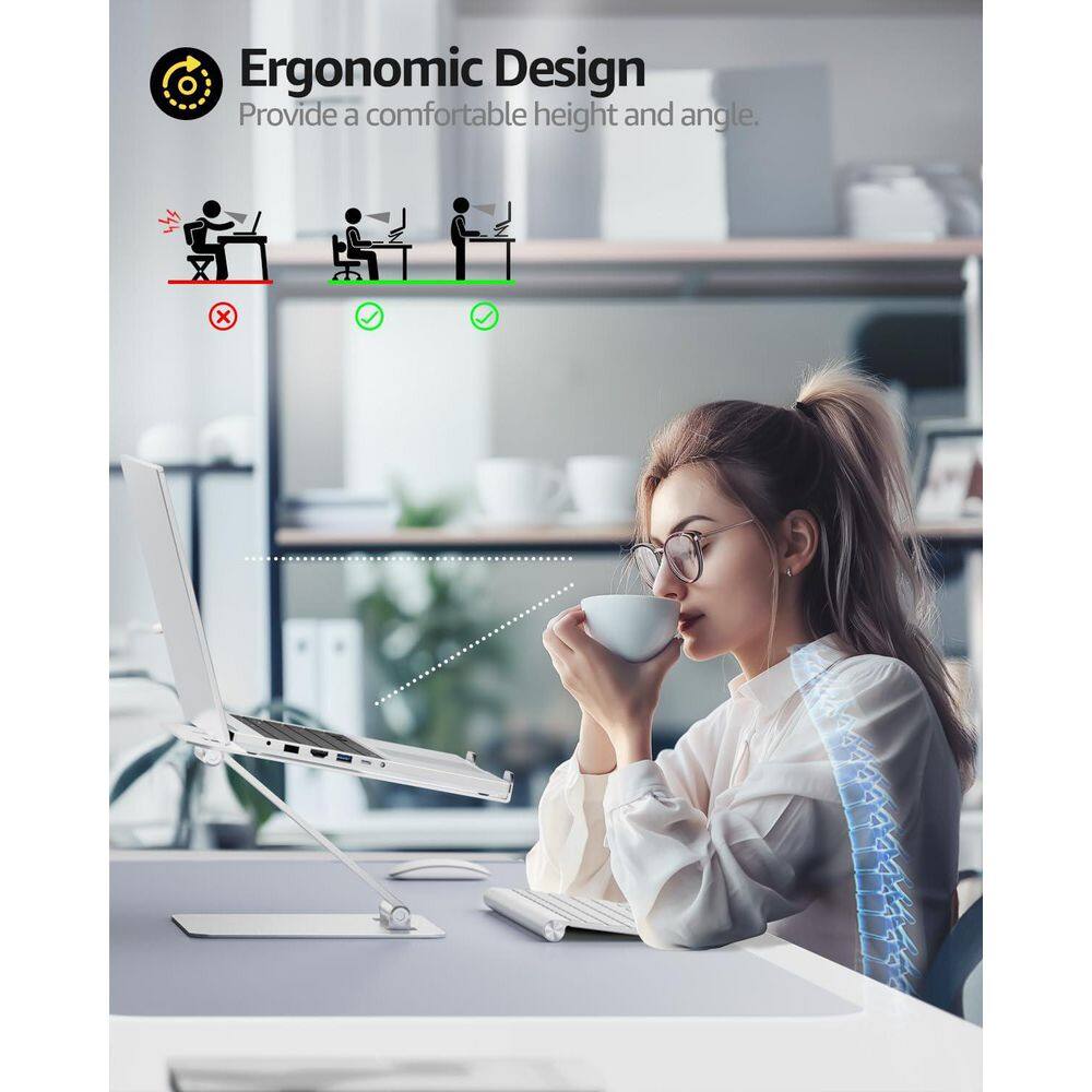 Adjustable Aluminum Laptop Stand - Thumbnail 5