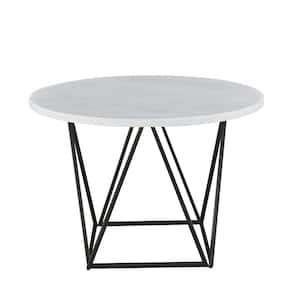 Ramona White Marble Top Round Dining Table