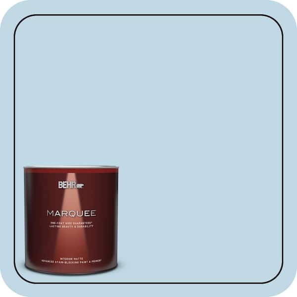 BEHR MARQUEE 1 qt. #M500-1 Tinted Ice Matte Interior Paint & Primer