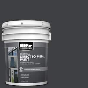5 gal. #HDC-MD-04 Totally Black Eggshell Direct to Metal Interior/Exterior Paint