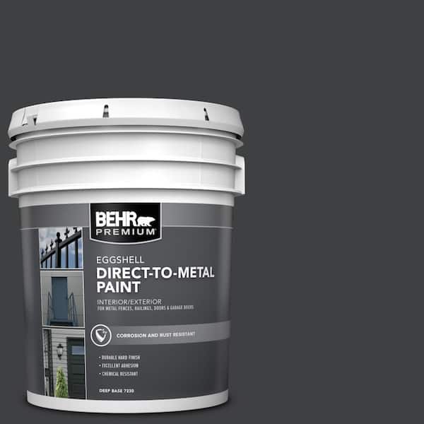 5 gal. #HDC-MD-04 Totally Black Eggshell Direct to Metal Interior/Exterior Paint