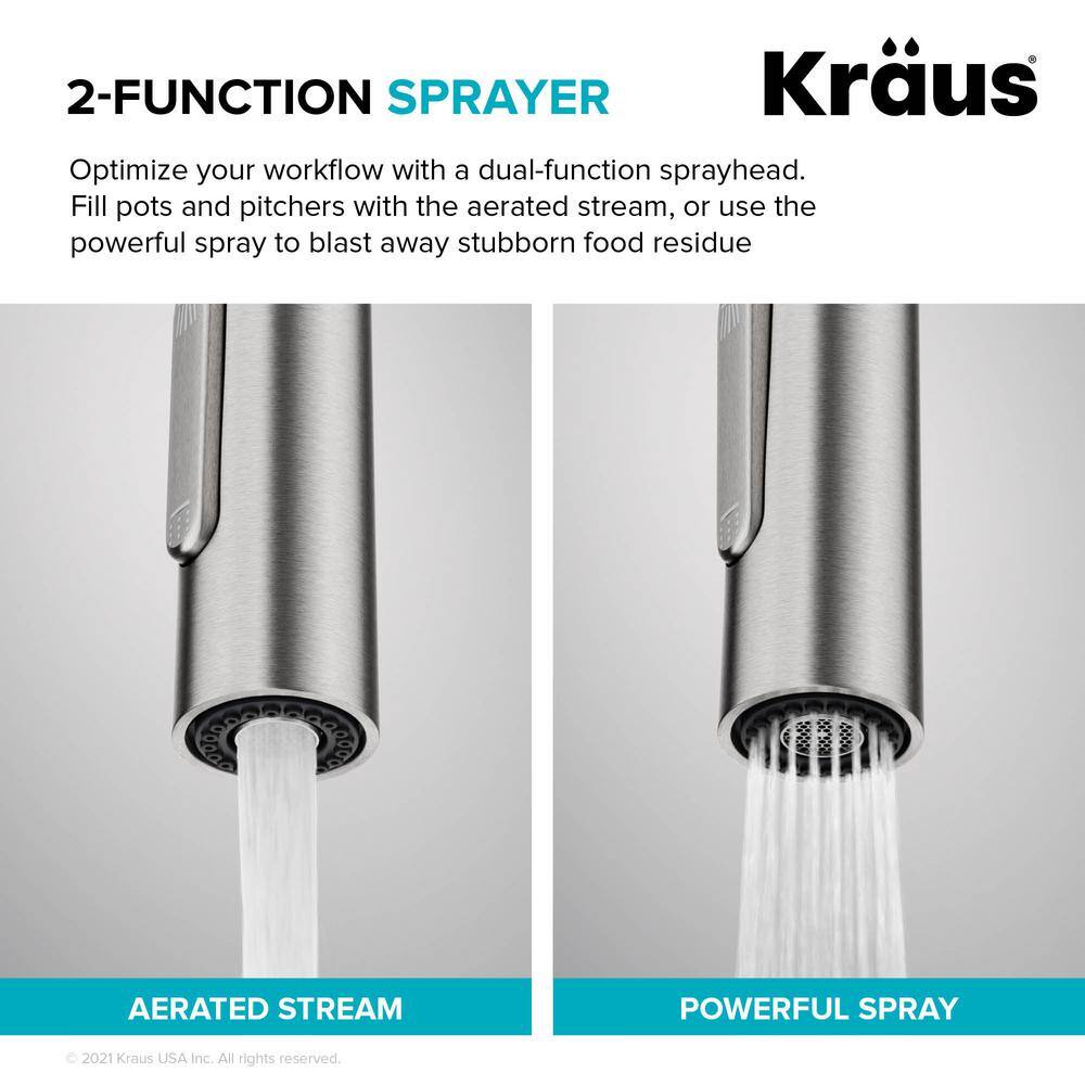 Chrome Contemporary Pull-Down Single Handle Kitchen Faucet