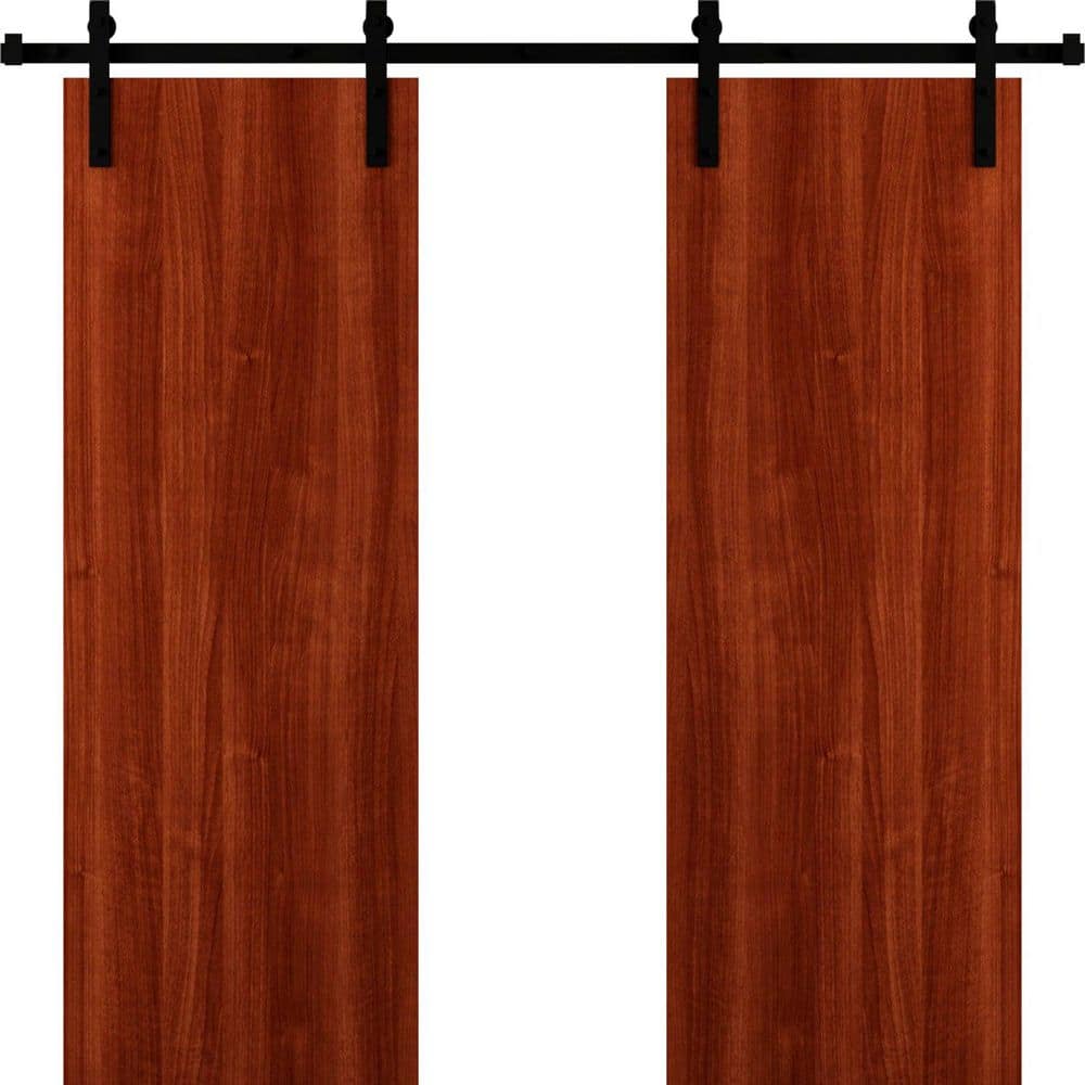 3011 72 in. x 80 in. Sold Core Walnut Franko Color Wood Sliding Barn Door with Hardware Kit price history on PriceWatchPro
