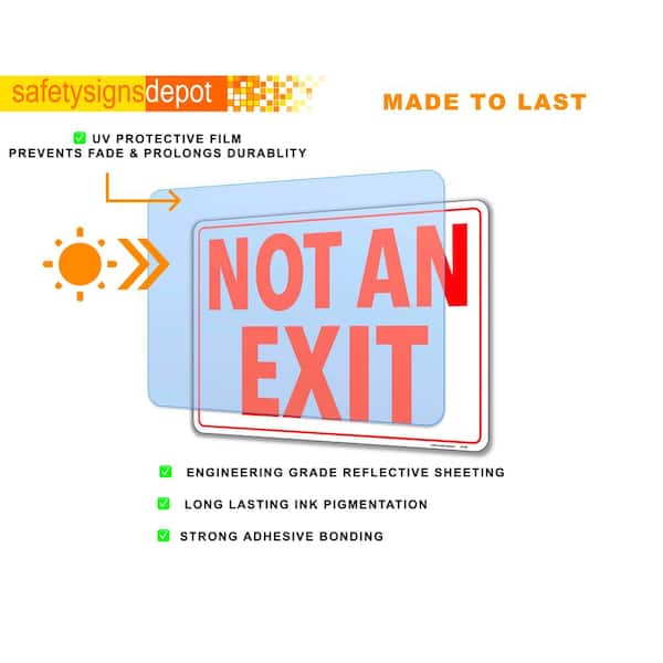 2 Pack Exit 9" x 12" Evacuation Safety Home Business Office Building Sign 