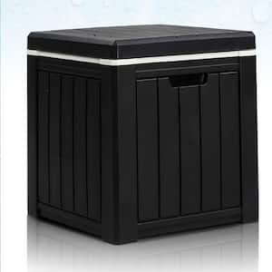 40 qt. Black Plastic Patio Side Cooler Table