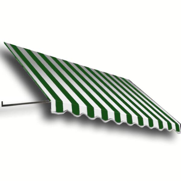 AWNTECH 3.38 ft. Wide Dallas Retro Window/Entry Fixed Awning (24 in. H x 42 in. D) Forest/White