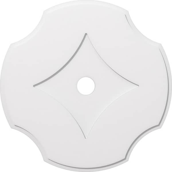 Ekena Millwork 1 in. P X 13-1/4 in. C X 38 in. OD X 4 in. ID Percival Architectural Grade PVC Contemporary Ceiling Medallion