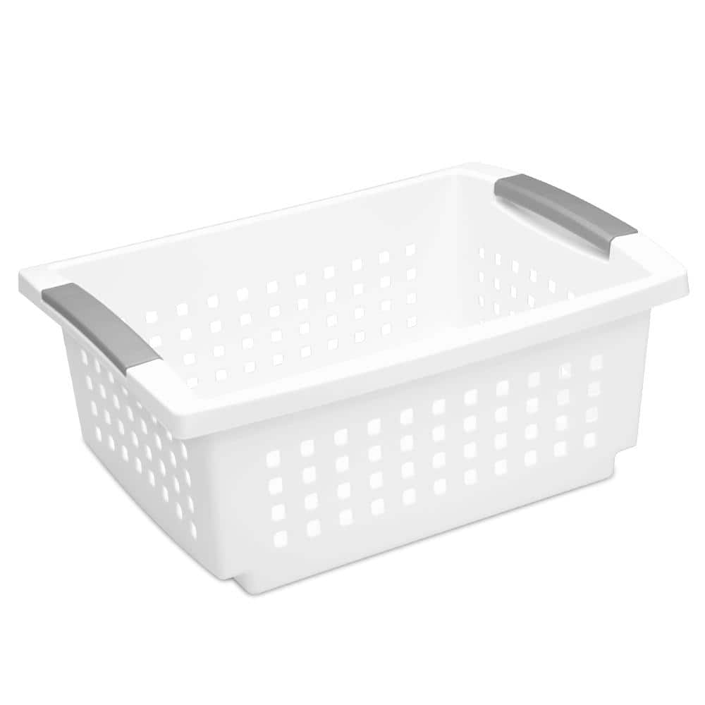 Sterilite 625 In H X 1075 In W X 1475 In D White Plastic Cube Storage Bin 16628010 The 2745