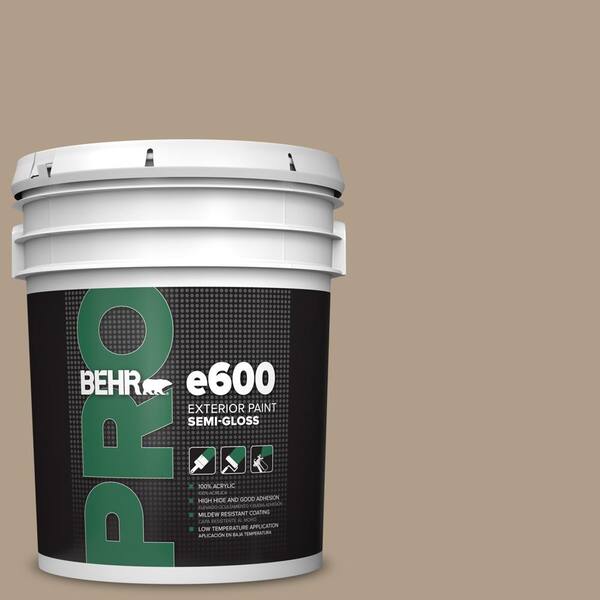 BEHR PRO 5 gal. #BNC-14 Over the Taupe Semi-Gloss Exterior Paint