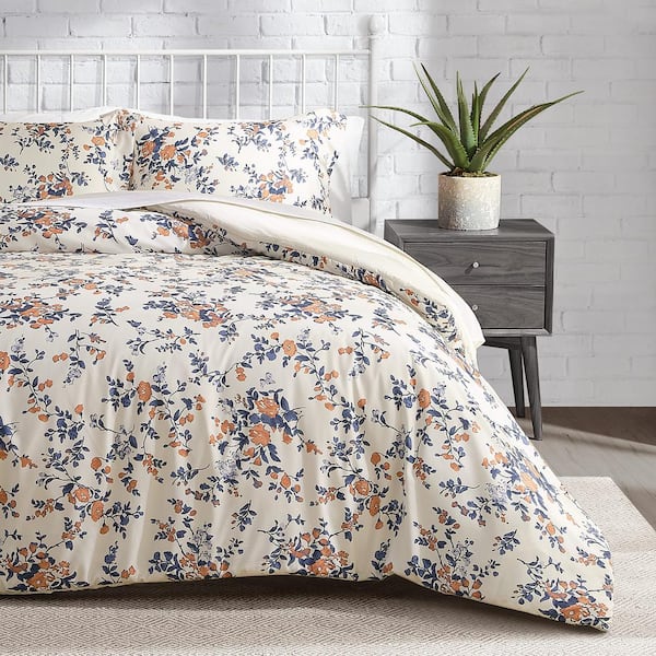 Microfiber comforter - Floral - Liquidation-Du-Nord