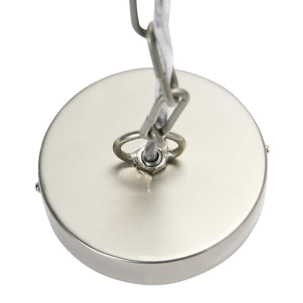 Storied Home 20 in. 2-Tier 1 Ceiling Light Matte Silver