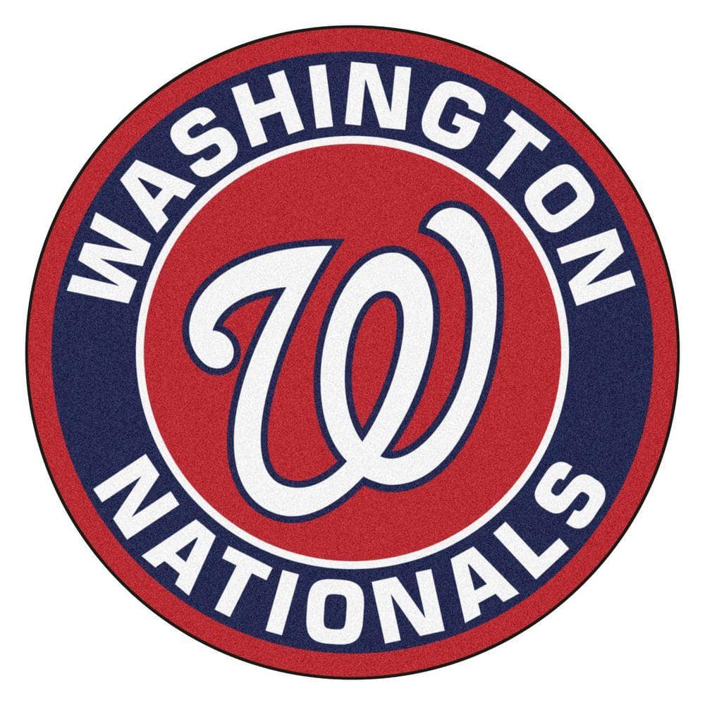 FANMATS MLB Washington Nationals Navy 2 ft. x 2 ft. Round Area Rug 18155 -  The Home Depot