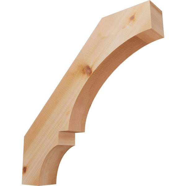 Ekena Millwork 3 1/2"W x 22"D x 22"H Balboa Smooth Knee Brace, Western Red Cedar