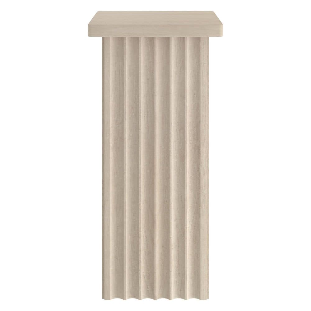 Bourne 10.75 in. Satin Walnut Square MDF Top End Table - thumbnail 3