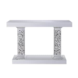 Kachina 47 in. Chrome Standard Rectangle Mirrored Console Table