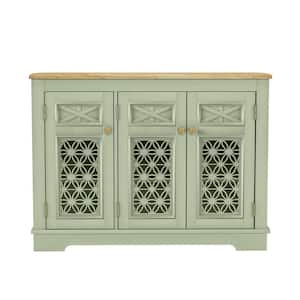 Vintage Green 44 in. W Storage Buffet Sideboard with Adjustable Shelves