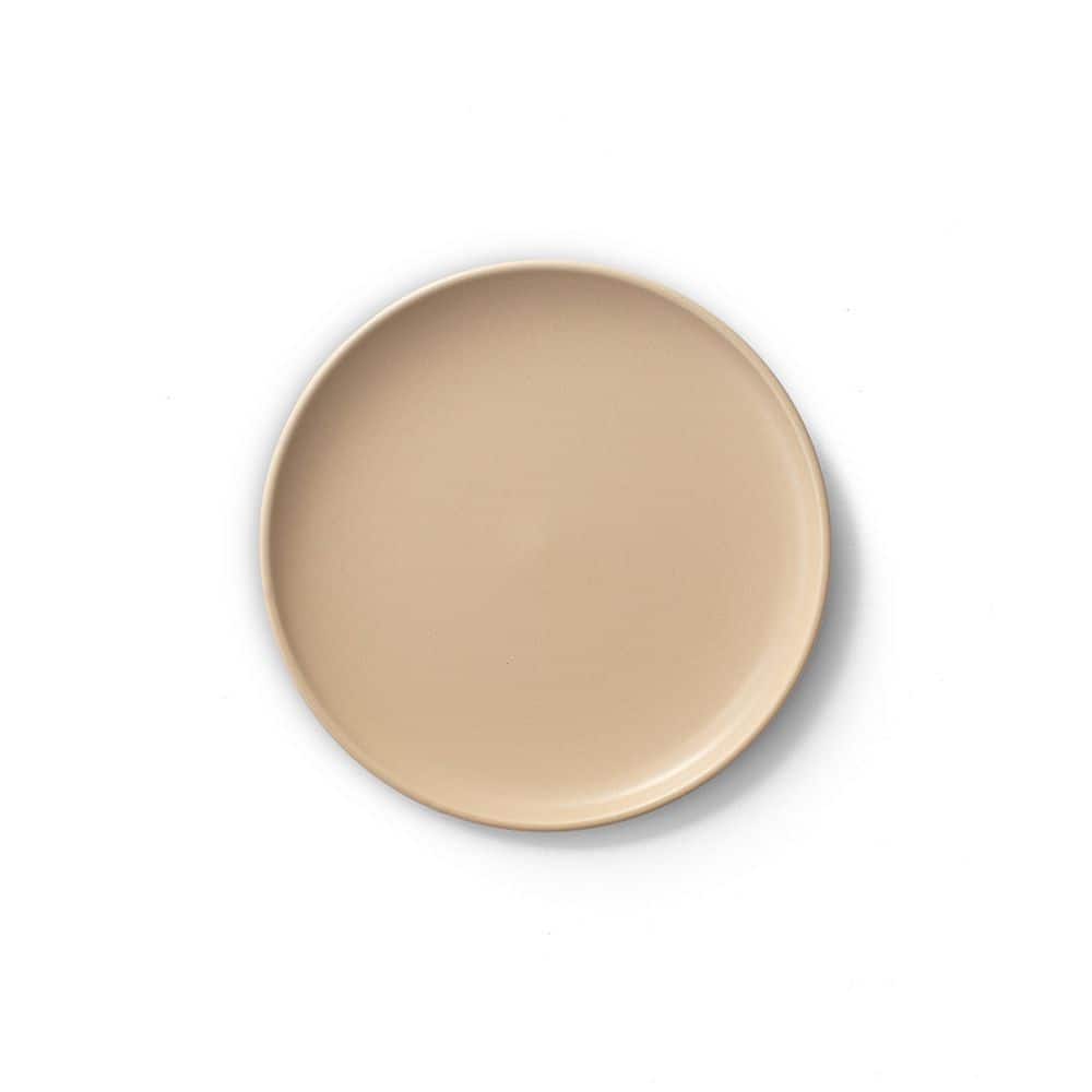 Matte Beige Ceramic 8" Salad and Dessert Plates Set of 6