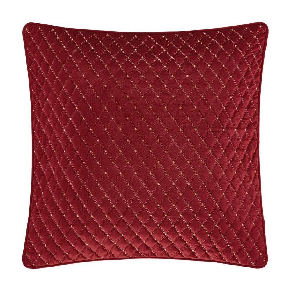 Gabriel Crimson Polyester Euro Quilted Sham