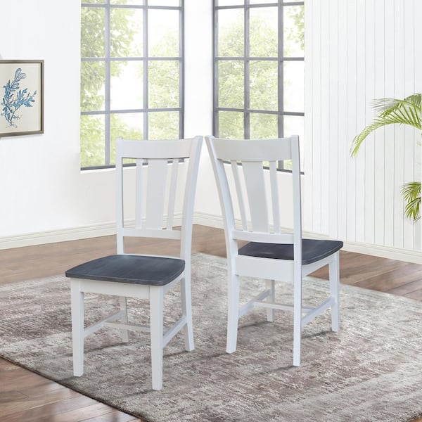 International Concepts San Remo White Gray Solid Wood Chair set