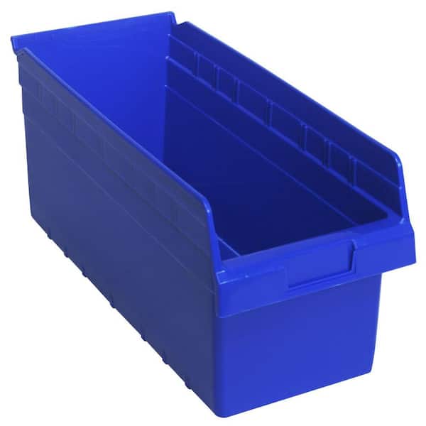 QUANTUM STORAGE SYSTEMS Store-Max 8 in. Shelf 5.2 Gal. Storage Tote in Blue (10-Pack)