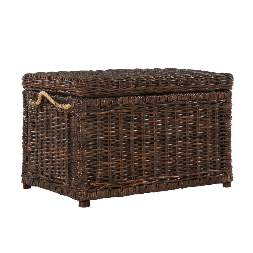 happimess Jacob 30 in. Brown Wicker Storage Trunk HPM9003A - The Home Depot