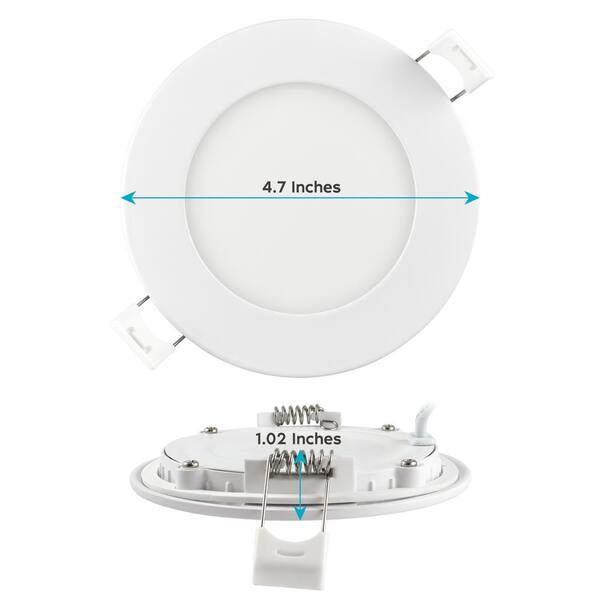 Lampade Da Incasso LED Ultra Sottili LUXRITE 10.5W, 5 Colori Selezionabili (2700K-5000K), Dimmabili, 750 Lumen, Adatte A Bagno E Esterno, Con Interruttore - 4