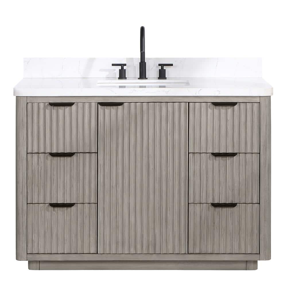 ROSWELL Cádiz 48 in. W x 22 in. D x 34 in. H FreeStanding Single Sink