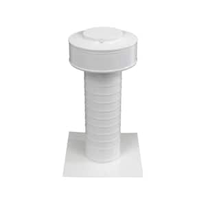 4 in. Dia Aluminum Keepa Static Vent for Flat Roofs in White