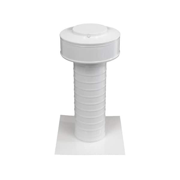 Active Ventilation 4 in. Dia Aluminum Keepa Static Vent for Flat Roofs in White