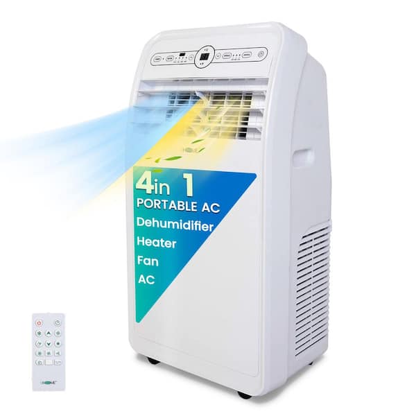 12,000 BTU (7,500 BTU DOE) Portable Air Conditioner Cools 400 sq. ft. with Heater, Dehumidifier, Speed-Control