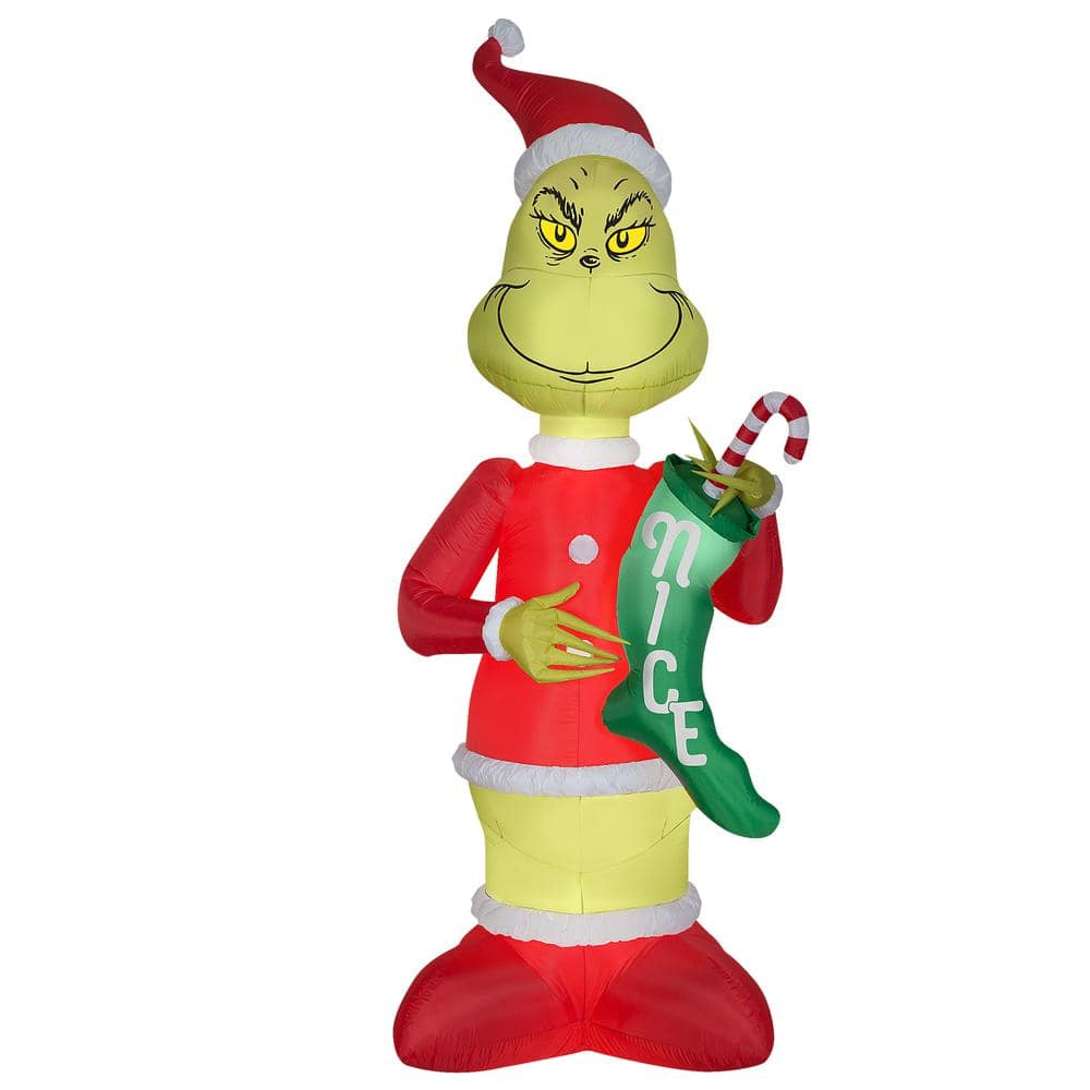 X LARGE 18fT INFLATABLE AIRBLOWN DR SEUSS SANTA GRINCH Christmas Holiday Light 