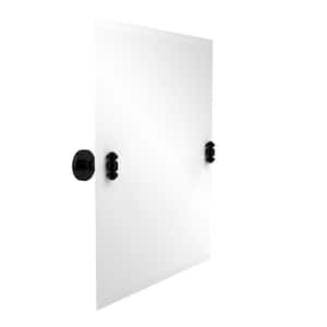 South Beach Collection 21 in. x 26 in. Frameless Rectangular Single Tilt Mirror with Beveled Edge in Matte Black