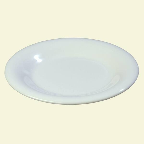 Carlisle 7.5 in. Diameter Melamine Wide Rim Salad Plate in White (Case of 48)