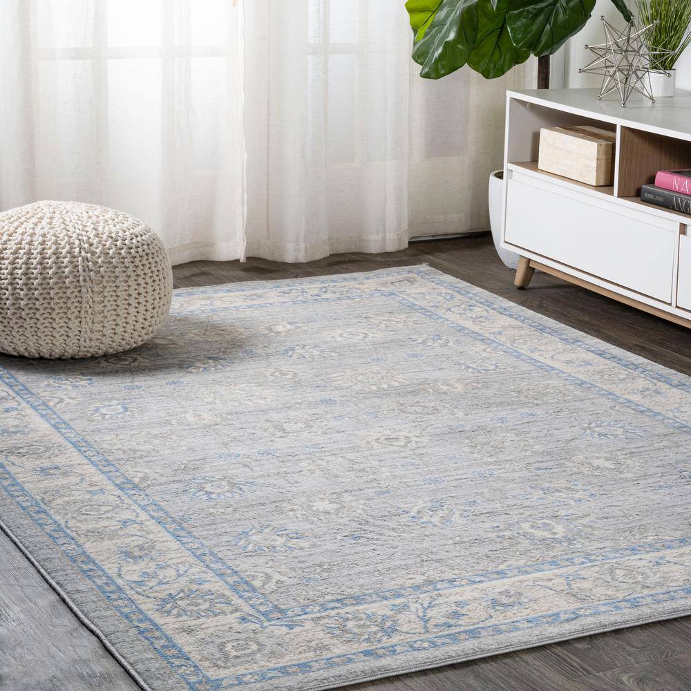 JONATHAN Y Modern Persian Vintage Moroccan Traditional Gray/Blue 8 ft ...
